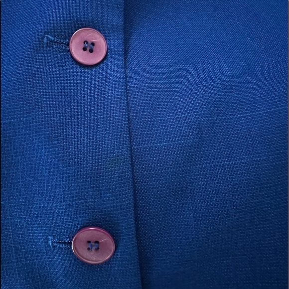 CHRISTIAN DIOR Royal Blue Cropped Blazer Size 12 - Picture 7 of 7